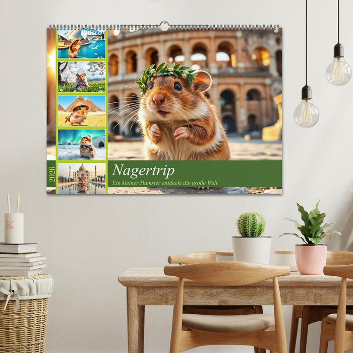 Nagertrip - Ein kleiner Hamster entdeckt die große Welt (CALVENDO Wandkalender 2026)