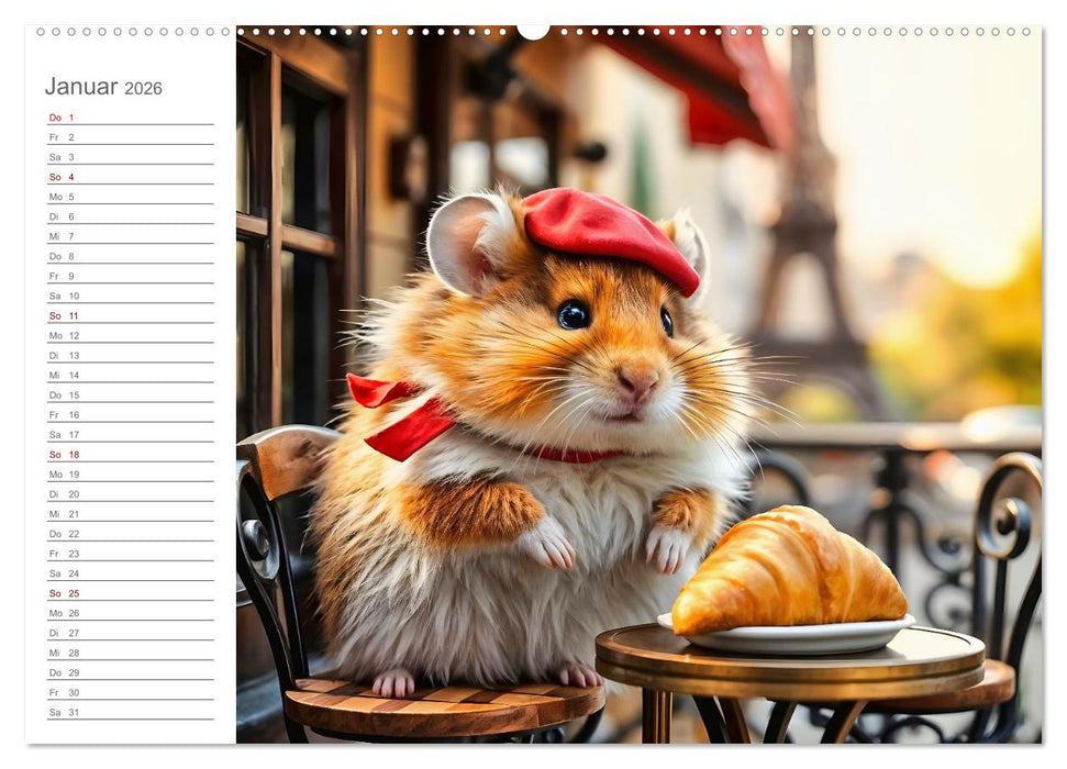 Nagertrip - Ein kleiner Hamster entdeckt die große Welt (CALVENDO Wandkalender 2026)