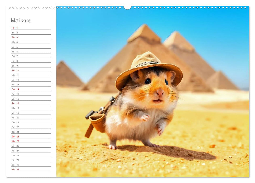 Nagertrip - Ein kleiner Hamster entdeckt die große Welt (CALVENDO Wandkalender 2026)