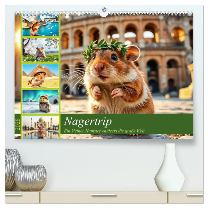 Nagertrip - Ein kleiner Hamster entdeckt die große Welt (CALVENDO Premium Wandkalender 2026)