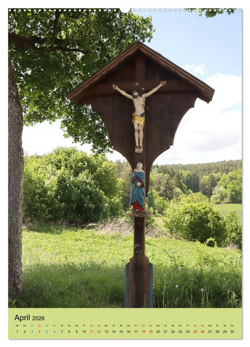 Wegkreuze - christliche Symbole am Wegesrand (CALVENDO Wandkalender 2026)