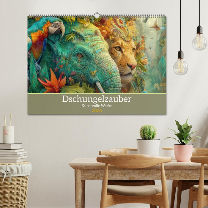 Dschungelzauber - Kunstvolle Werke (CALVENDO Wandkalender 2026)