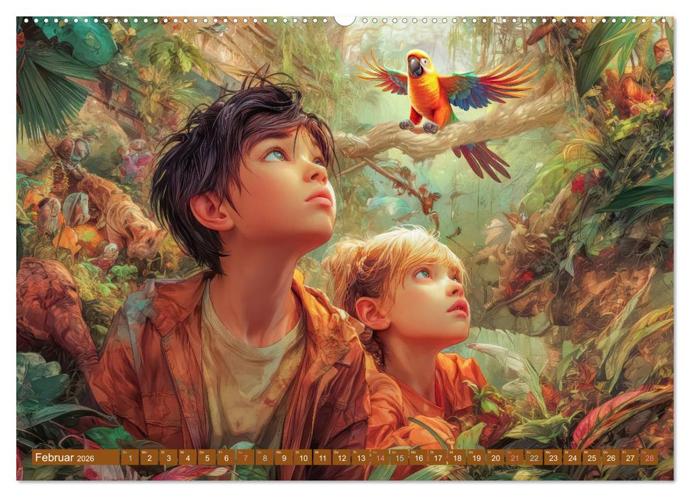 Dschungelzauber - Kunstvolle Werke (CALVENDO Wandkalender 2026)