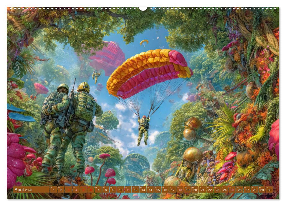 Dschungelzauber - Kunstvolle Werke (CALVENDO Wandkalender 2026)