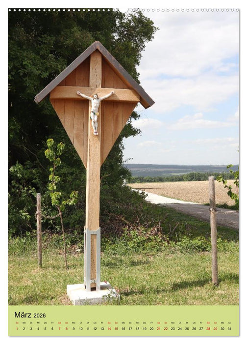 Wegkreuze - christliche Symbole am Wegesrand (CALVENDO Premium Wandkalender 2026)