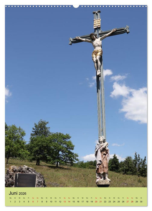 Wegkreuze - christliche Symbole am Wegesrand (CALVENDO Premium Wandkalender 2026)