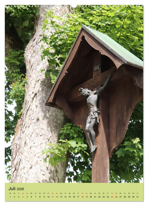 Wegkreuze - christliche Symbole am Wegesrand (CALVENDO Premium Wandkalender 2026)