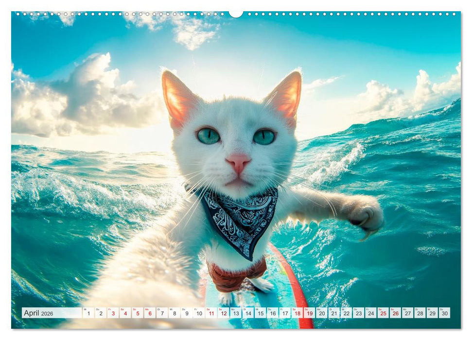 KATZEN-SELFIES Tierische Reiselust (CALVENDO Premium Wandkalender 2026)