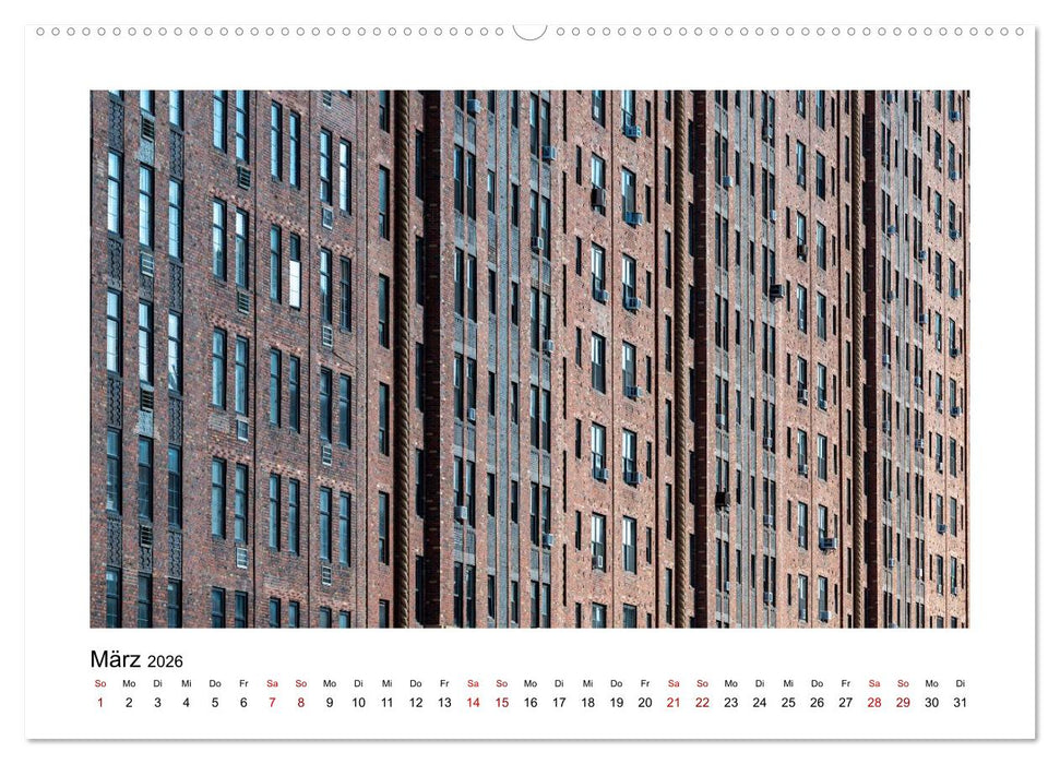 Fassadenpoesie – Muster & Strukturen aus New York (CALVENDO Wandkalender 2026)