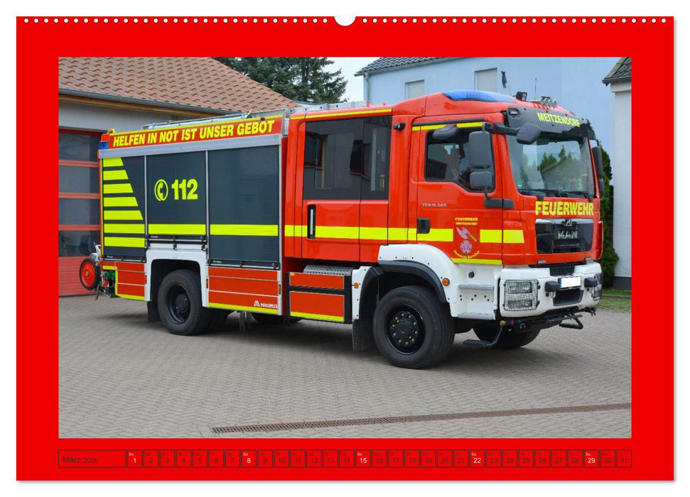 Einsatzfahrzeuge aus Sachsen und Sachsen-Anhalt (CALVENDO Wandkalender 2026)