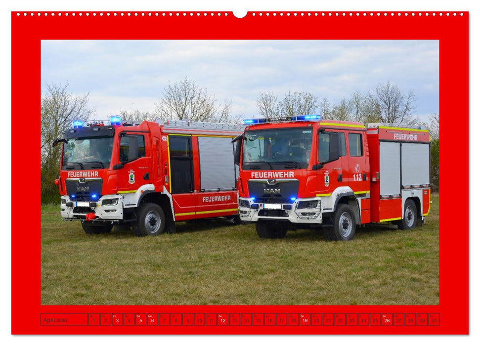 Einsatzfahrzeuge aus Sachsen und Sachsen-Anhalt (CALVENDO Wandkalender 2026)