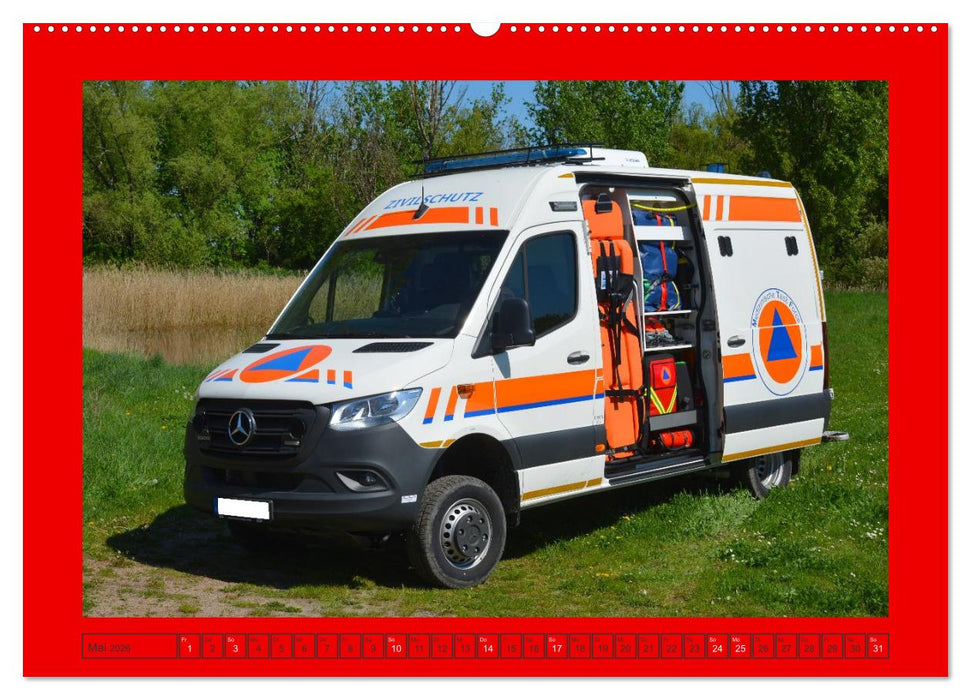 Einsatzfahrzeuge aus Sachsen und Sachsen-Anhalt (CALVENDO Wandkalender 2026)
