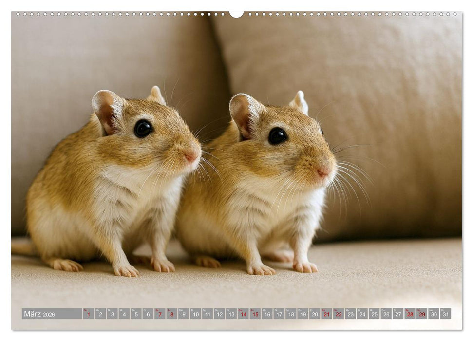 Maus im Haus - der Gerbil Kalender (CALVENDO Wandkalender 2026)