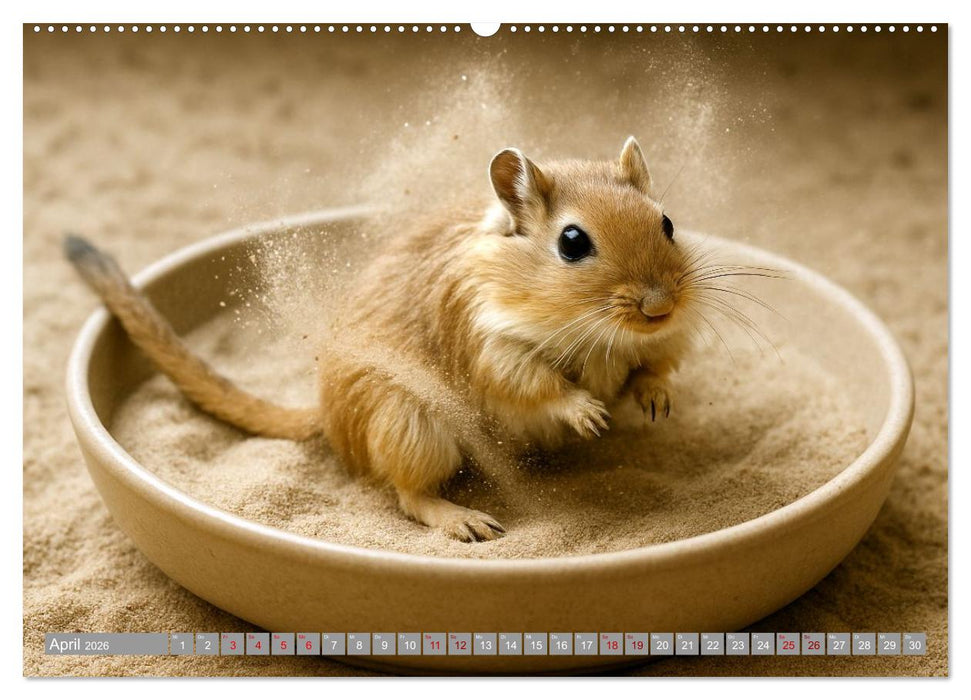 Maus im Haus - der Gerbil Kalender (CALVENDO Wandkalender 2026)