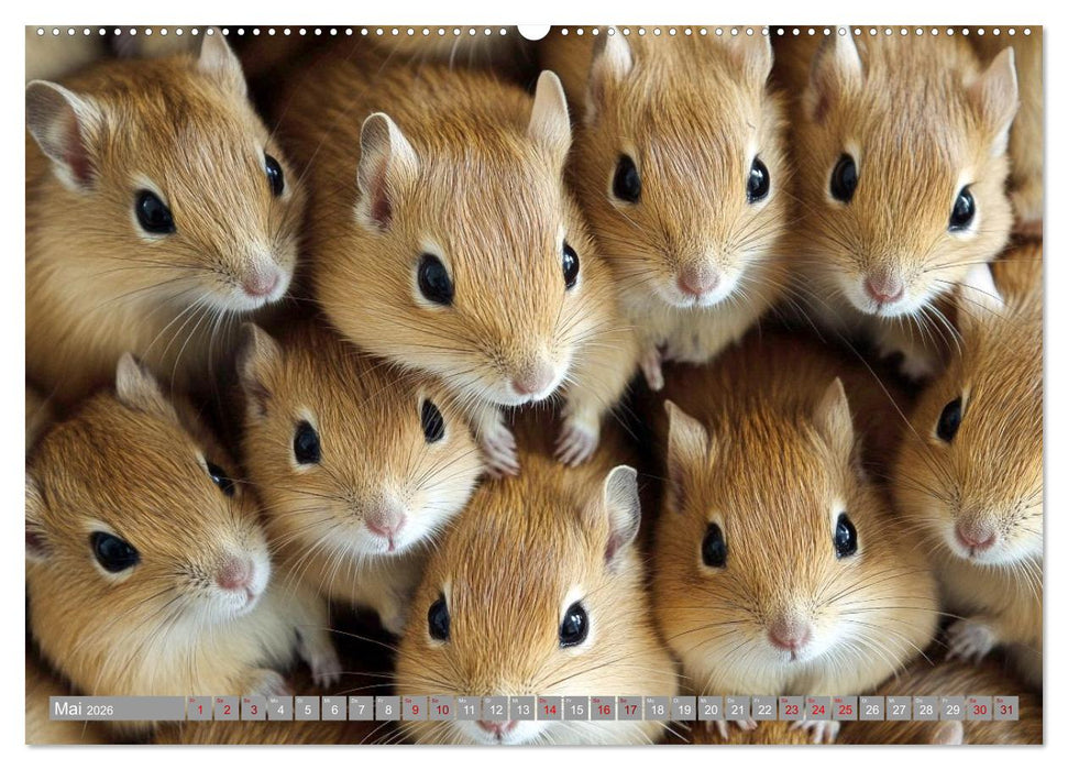 Maus im Haus - der Gerbil Kalender (CALVENDO Wandkalender 2026)