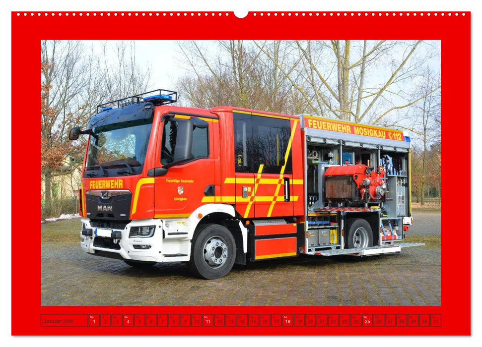 Einsatzfahrzeuge aus Sachsen und Sachsen-Anhalt (CALVENDO Premium Wandkalender 2026)