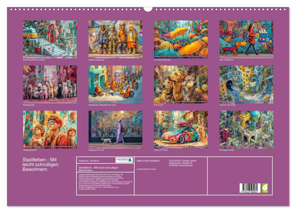 Stadtleben - Mit leicht schrulligen Bewohnern (CALVENDO Wandkalender 2026)