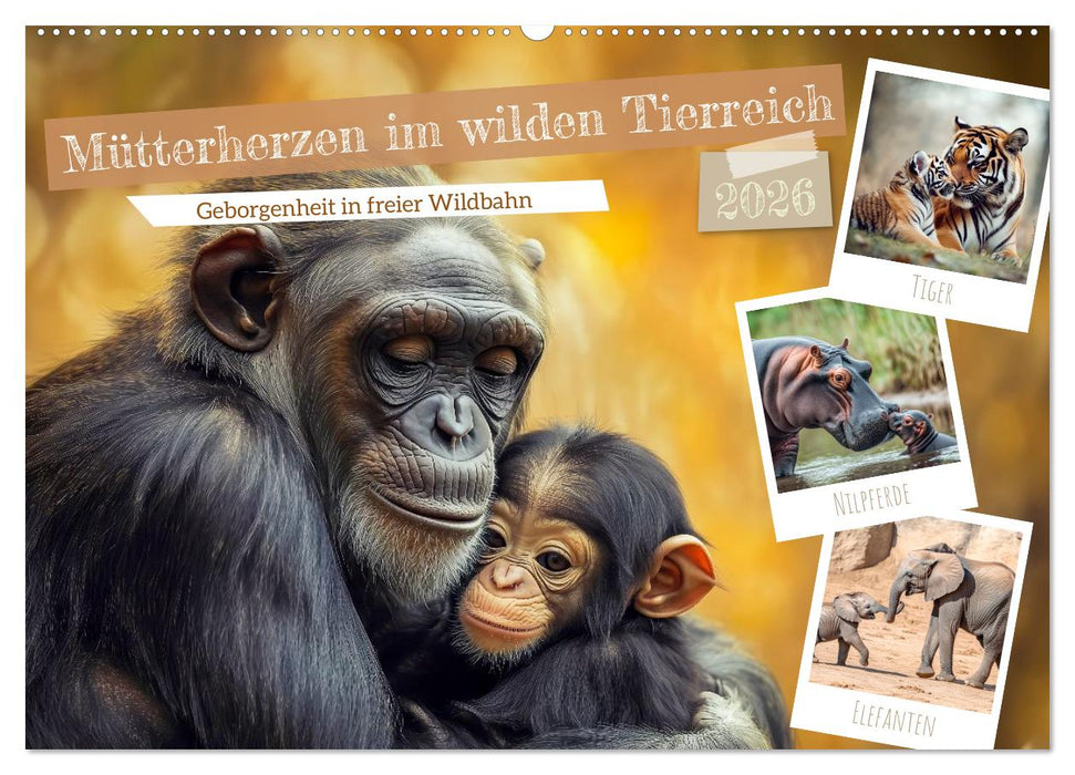 Mütterherzen im wilden Tierreich (CALVENDO Wandkalender 2026)