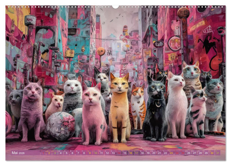 Stadtleben - Mit leicht schrulligen Bewohnern (CALVENDO Premium Wandkalender 2026)
