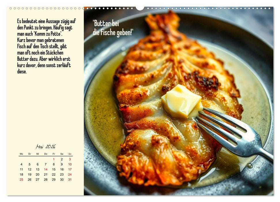 Illustrierte deutsche Redewendungen mit ihrer Bedeutung (CALVENDO Wandkalender 2026)