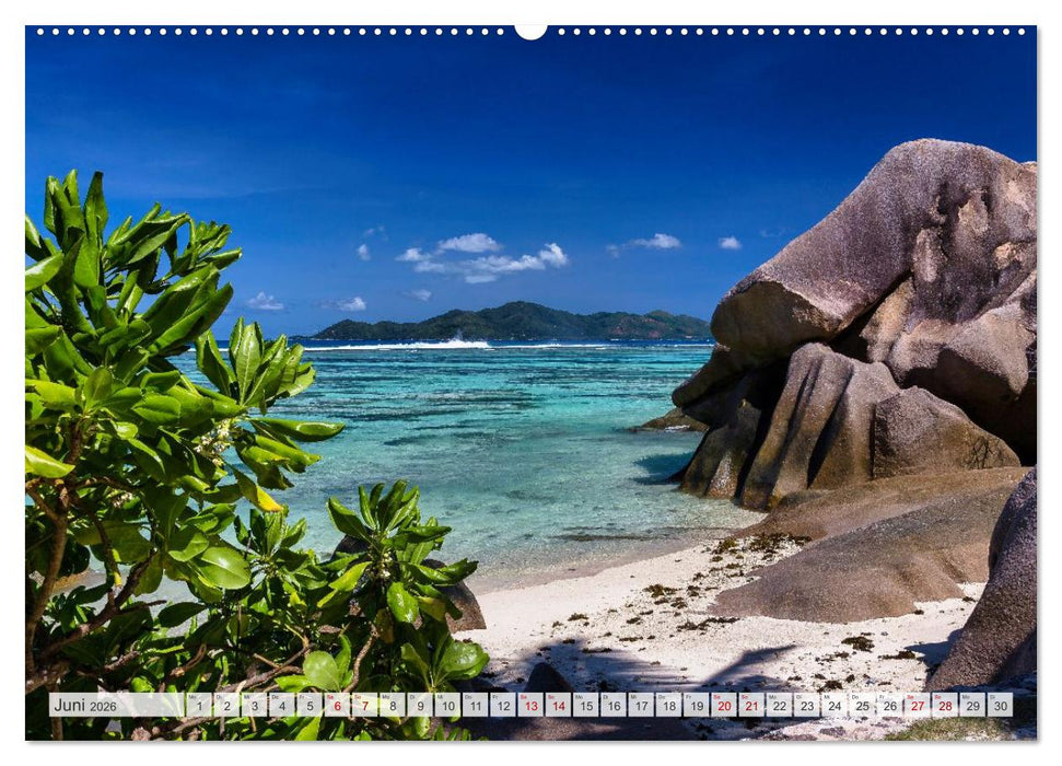 Inseln, Licht und Meer - die Seychellen (CALVENDO Premium Wandkalender 2026)