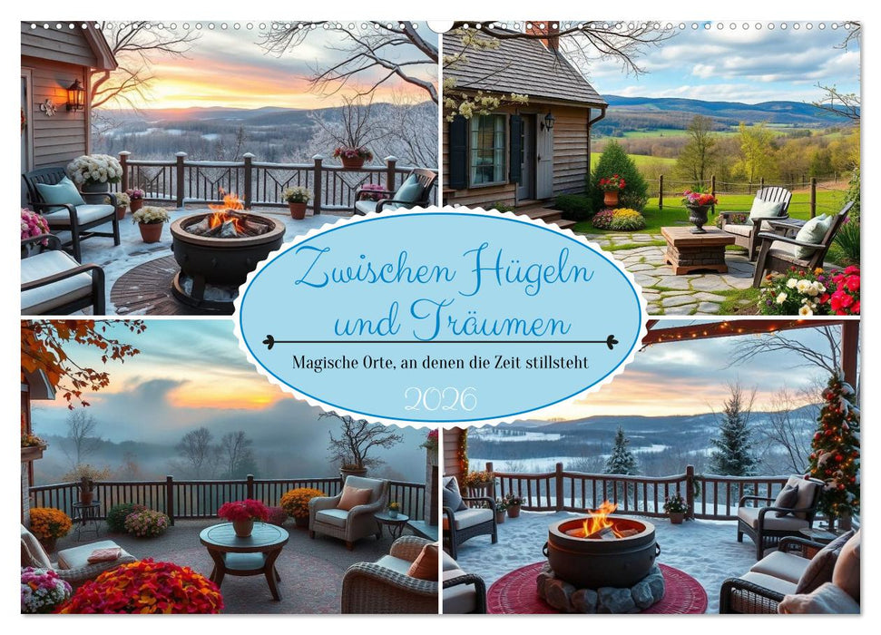 Zwischen Hügeln und Träumen – magische Orte, an denen die Zeit stillsteht (CALVENDO Wandkalender 2026)