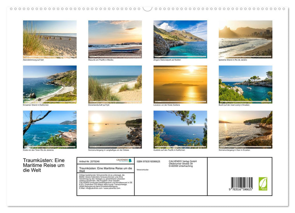 Traumküsten: Eine Maritime Reise um die Welt (CALVENDO Premium Wandkalender 2026)