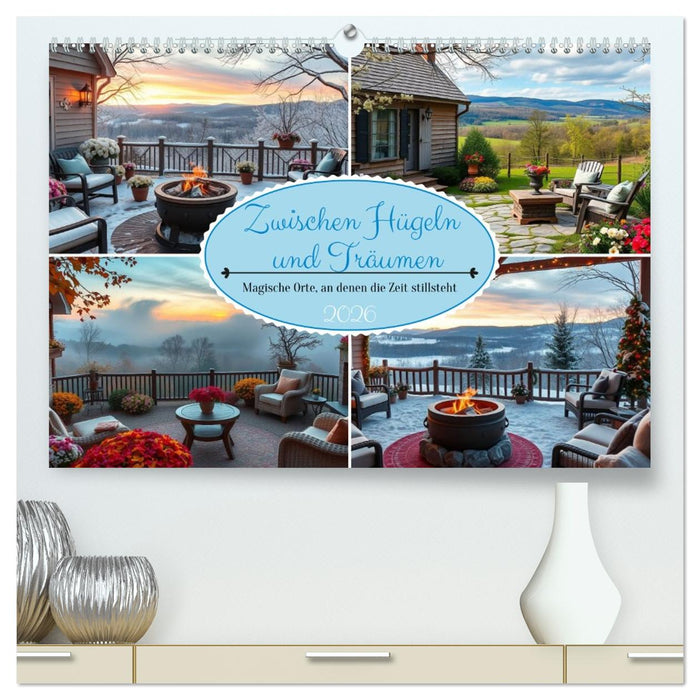 Zwischen Hügeln und Träumen – magische Orte, an denen die Zeit stillsteht (CALVENDO Premium Wandkalender 2026)