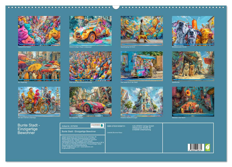 Bunte Stadt - Einzigartige Bewohner (CALVENDO Wandkalender 2026)