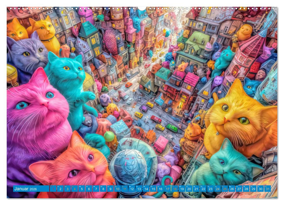 Bunte Stadt - Einzigartige Bewohner (CALVENDO Wandkalender 2026)