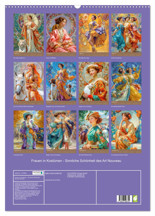 Frauen in Kostümen - Sinnliche Schönheit des Art Nouveau (CALVENDO Wandkalender 2026)