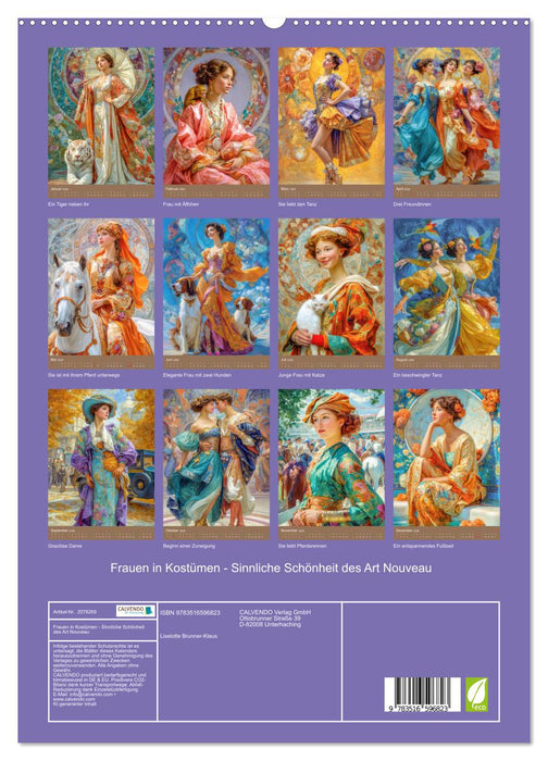 Frauen in Kostümen - Sinnliche Schönheit des Art Nouveau (CALVENDO Premium Wandkalender 2026)