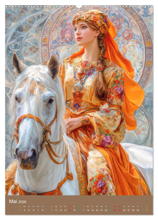 Frauen in Kostümen - Sinnliche Schönheit des Art Nouveau (CALVENDO Premium Wandkalender 2026)