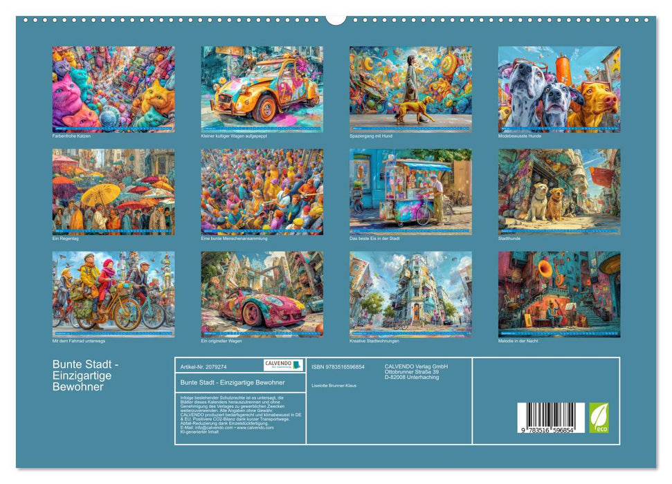 Bunte Stadt - Einzigartige Bewohner (CALVENDO Premium Wandkalender 2026)