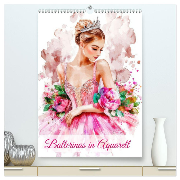 Ballerinas in Aquarell (CALVENDO Premium Wandkalender 2026)