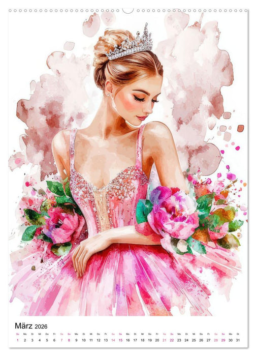 Ballerinas in Aquarell (CALVENDO Premium Wandkalender 2026)