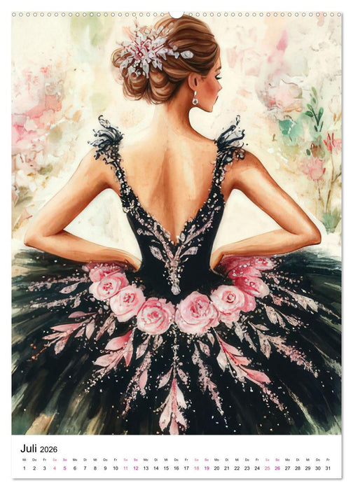Ballerinas in Aquarell (CALVENDO Premium Wandkalender 2026)