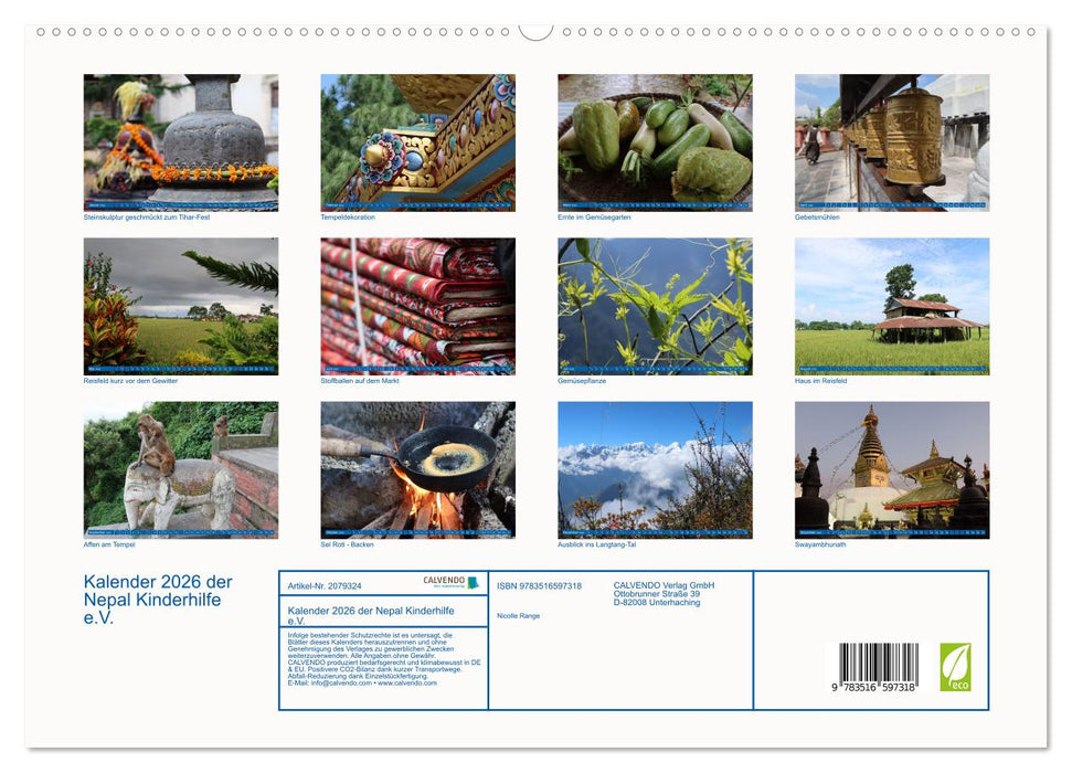 Kalender 2026 der Nepal Kinderhilfe e.V. (CALVENDO Premium Wandkalender 2026)