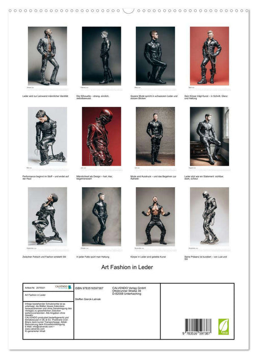 Art Fashion in Leder (CALVENDO Premium Wandkalender 2026)