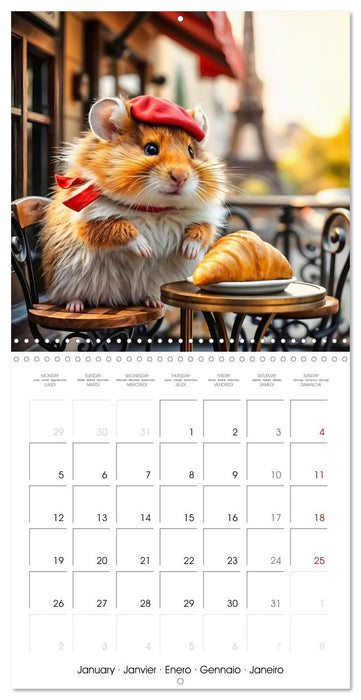 Whiskertrip -Travelling the world with a hamster (CALVENDO Monthly Calendar 2026)
