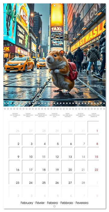 Whiskertrip -Travelling the world with a hamster (CALVENDO Monthly Calendar 2026)