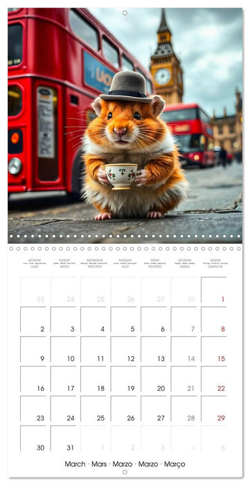 Whiskertrip -Travelling the world with a hamster (CALVENDO Monthly Calendar 2026)