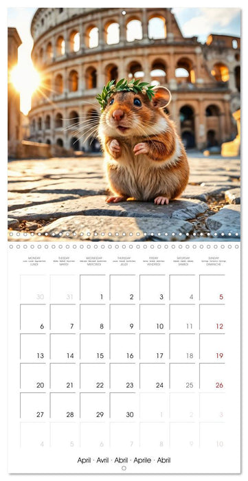 Whiskertrip -Travelling the world with a hamster (CALVENDO Monthly Calendar 2026)