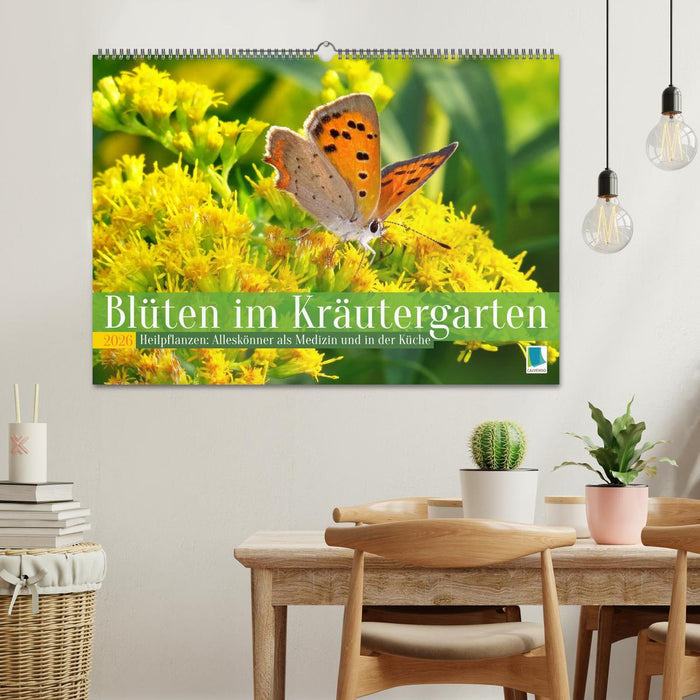 Blüten im Kräutergarten (CALVENDO Wandkalender 2026)