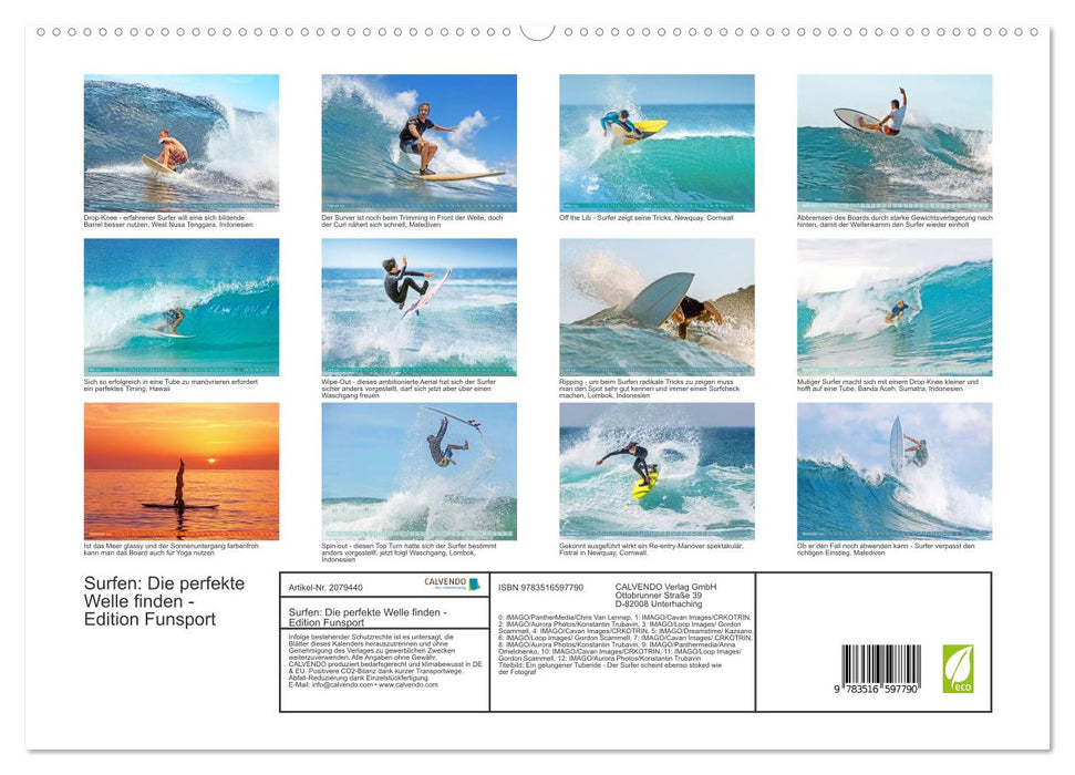 Surfen: Die perfekte Welle finden - Edition Funsport (CALVENDO Premium Wandkalender 2026)