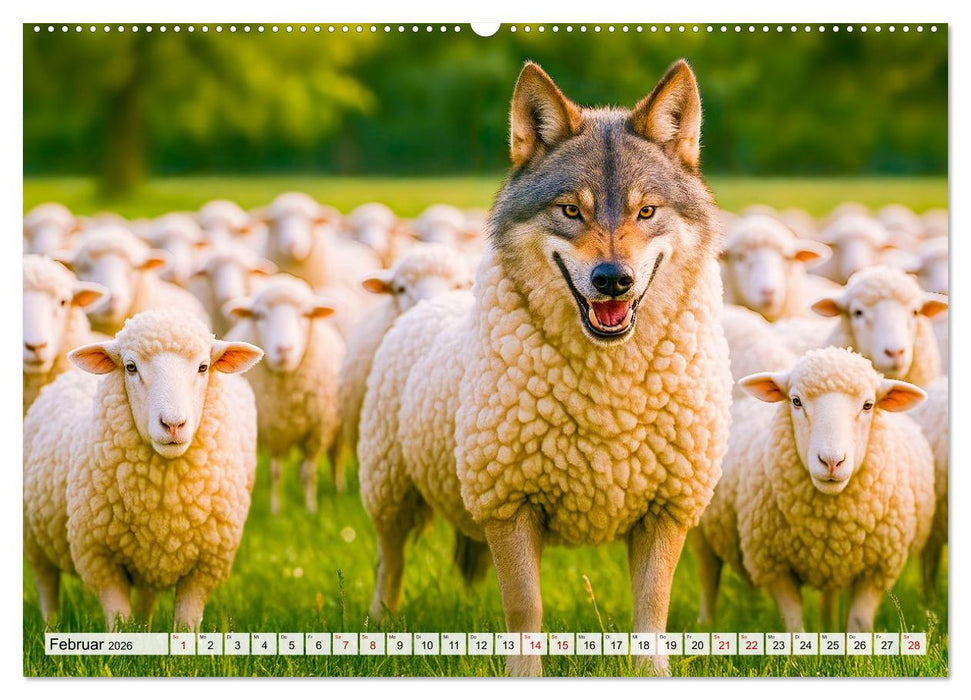 Tierische Redewendungen - Ein Kalender voller Sprüche und Sprachbilder (CALVENDO Wandkalender 2026)