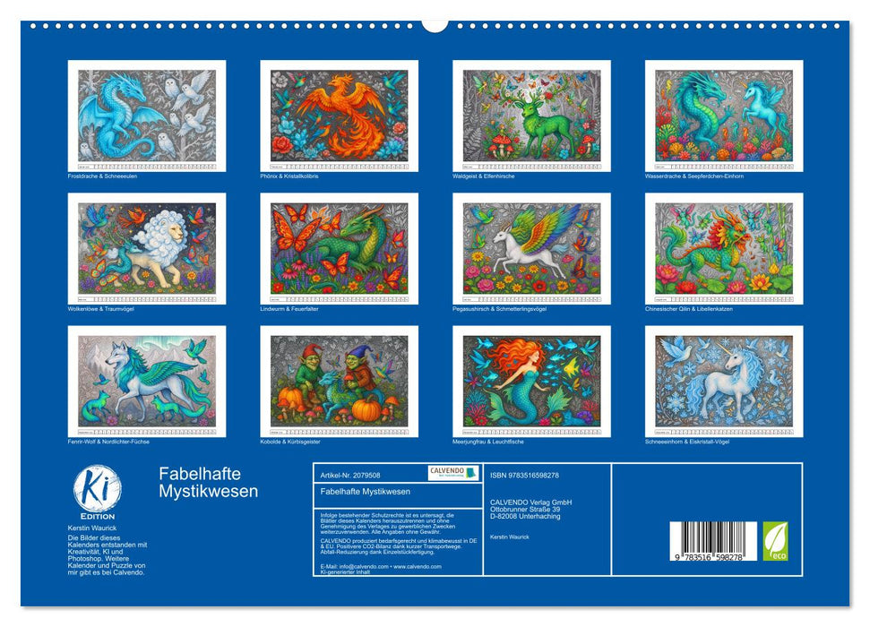 Fabelhafte Mystikwesen (CALVENDO Premium Wandkalender 2026)