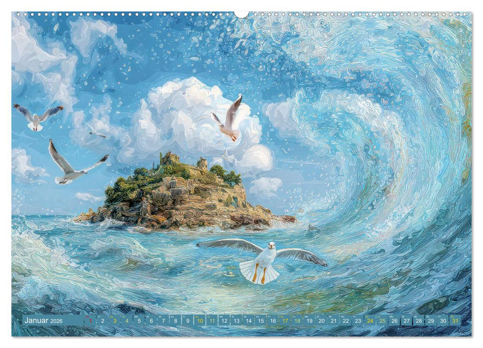 Am Wasser - Bei Sturm und Sonnenschein (CALVENDO Premium Wandkalender 2026)