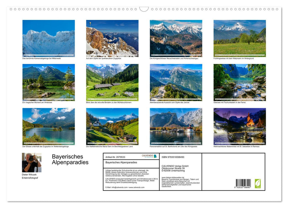 Bayerisches Alpenparadies (CALVENDO Wandkalender 2026)