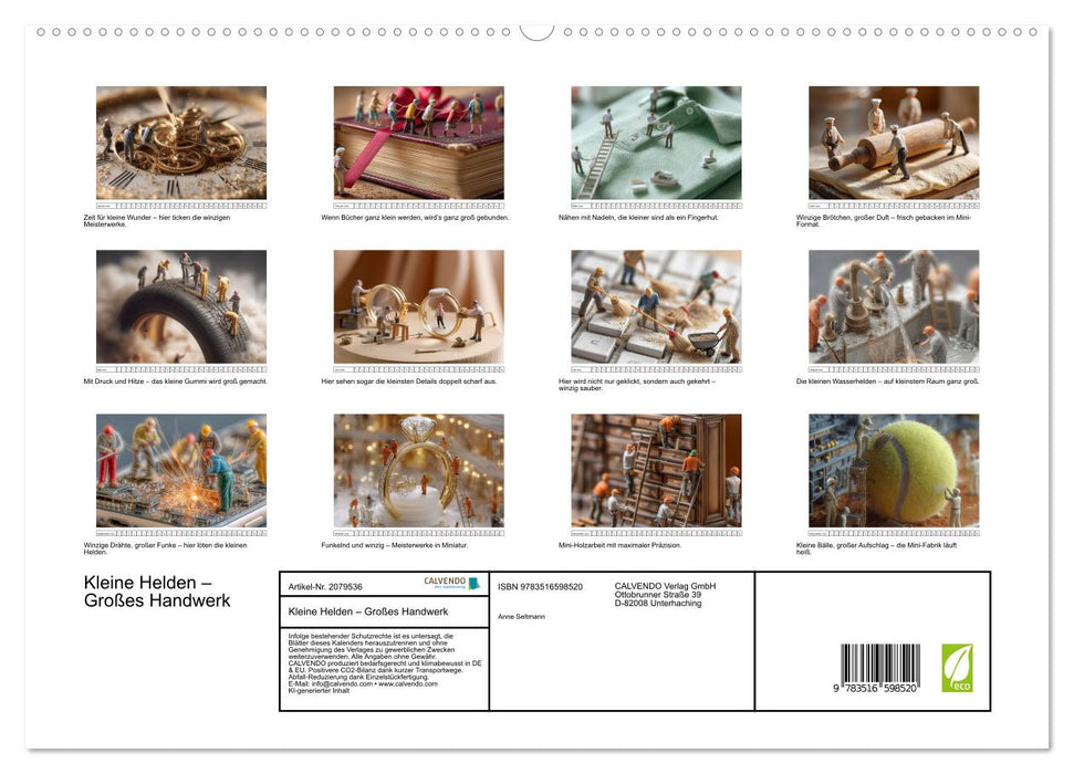 Kleine Helden – Großes Handwerk (CALVENDO Premium Wandkalender 2026)